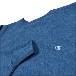 Vintage 90s Champion Reverse Weave Sweatshirt Crewneck 2XL Blue Blank USA Made